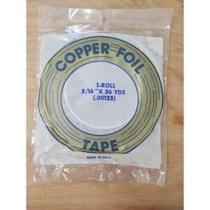 Copper Foil Tape.  5/16" X 36 YDS.  .000125 Mil Thickness